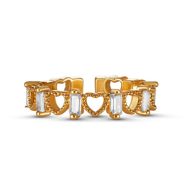 Gold Ring for Women - Stainless Steel Ring - Woman Ring - The Hearts Ring Ring Brother & Sisters